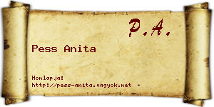 Pess Anita névjegykártya